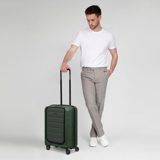 Redolz Essentials 17 4-wheel cabin trolley 55 cm soft-pocket laptop compartment