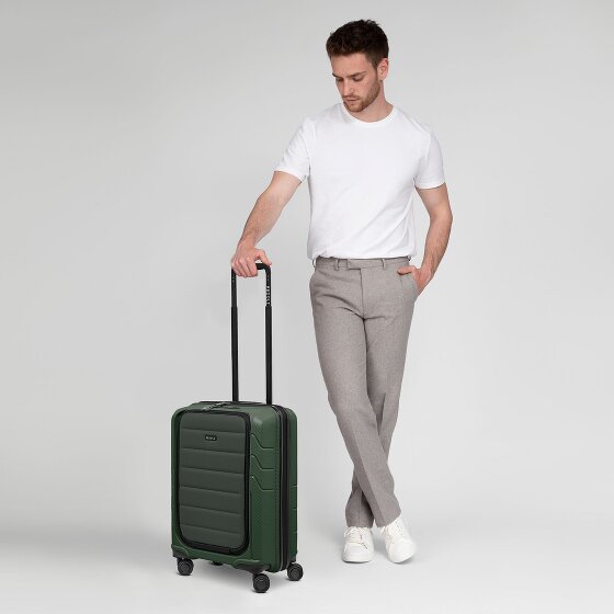 Redolz Essentials 17 4-wheel cabin trolley 55 cm soft-pocket laptop compartment