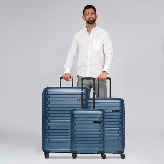 Pactastic Collection 04 THE THREE SET + 4 wheels Suitcase set 3-piece with expansion pleat