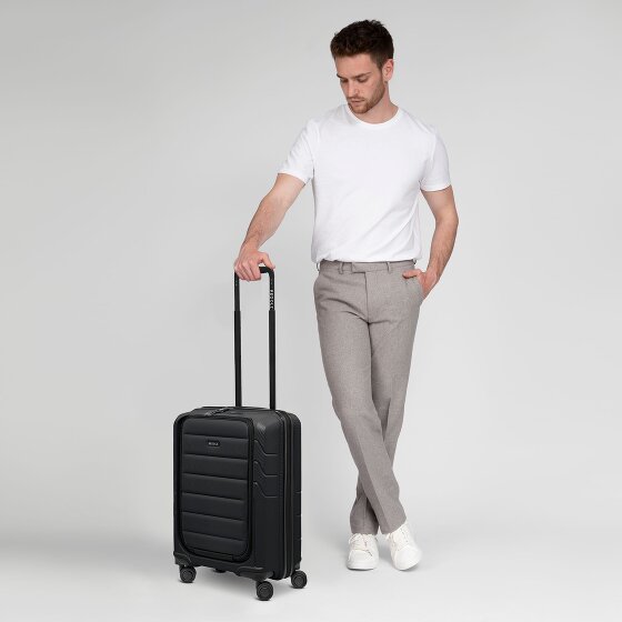 Redolz Essentials 17 4-wheel cabin trolley 55 cm soft-pocket laptop compartment