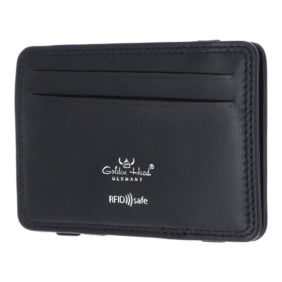 Golden Head Polo Credit card case RFID protection Genuine Leather 7.5 cm