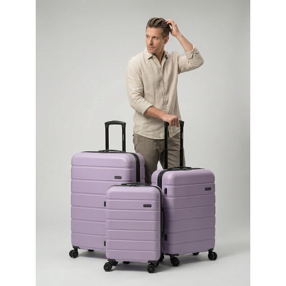 Saxoline Miami 4 wheels Suitcase set 3-piece with expansion pleat