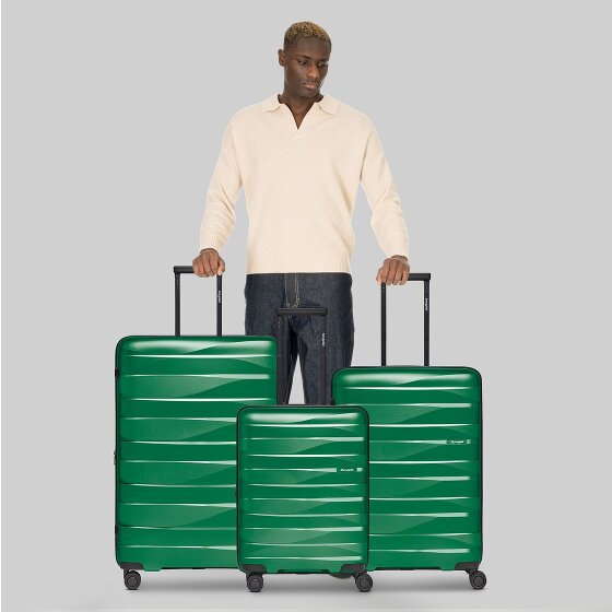 Bergpfeil Travel 4-wheel suitcase set, 3-piece, with stretch fold
