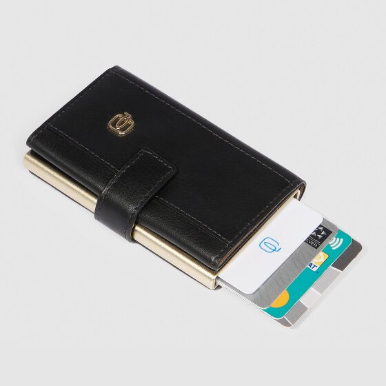 Piquadro Circle Credit card case RFID protection Genuine Leather 6.5 cm