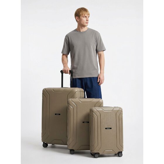 Redolz Essentials 15 4-wheel suitcase set 3-piece with three-point closure