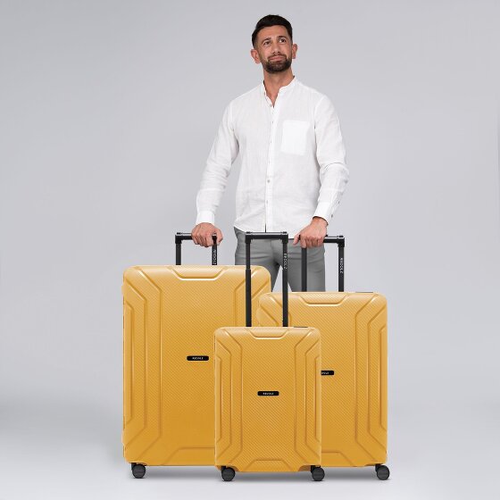 Redolz Essentials 15 4-wheel suitcase set 3-piece with three-point closure