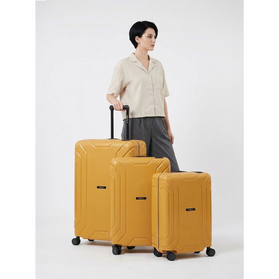 Redolz Essentials 15 4-wheel suitcase set 3-piece with three-point closure