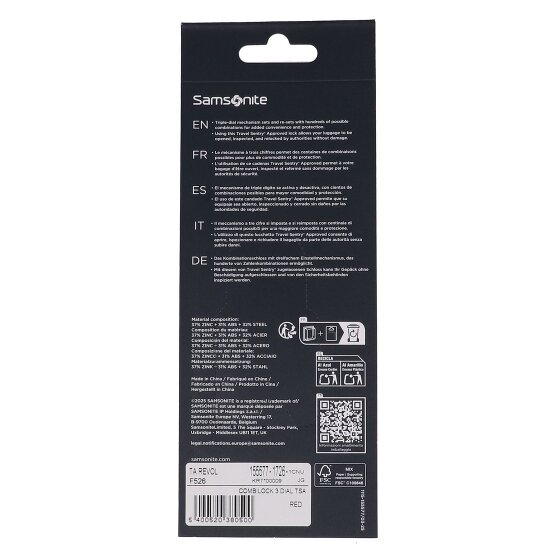 Samsonite TA Revolution Suitcase lock 1 cm