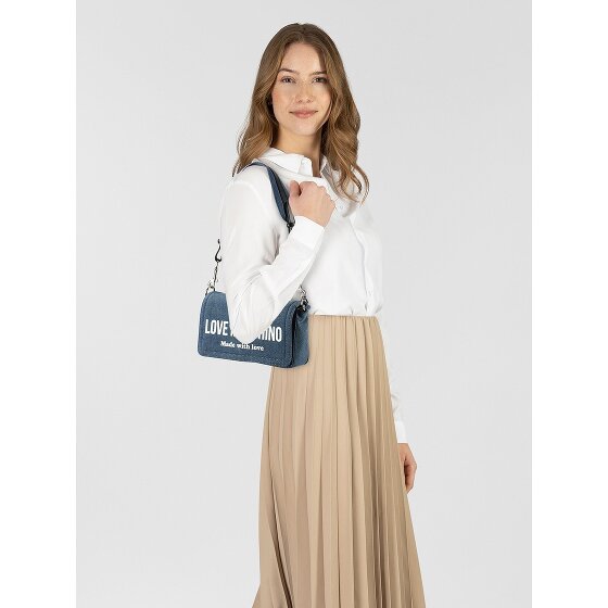 Love Moschino Denim Signature Love Shoulder Bag 24 cm