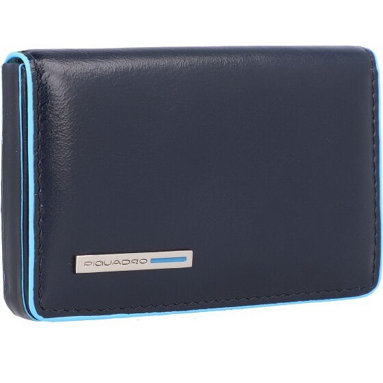 Piquadro Blue Square Business card case Genuine Leather 10 cm