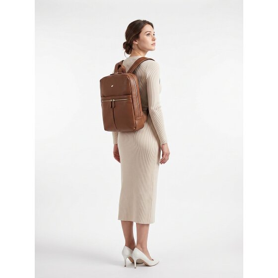 Braun Büffel Hanna Business backpack M Genuine Leather 40 cm Laptop compartment