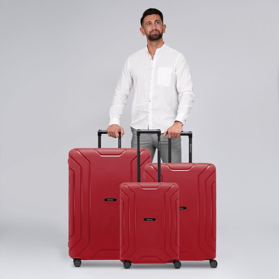 Redolz Essentials 15 4-wheel suitcase set 3-piece with three-point closure