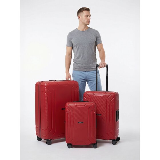 Redolz Essentials 15 4-wheel suitcase set 3-piece with three-point closure