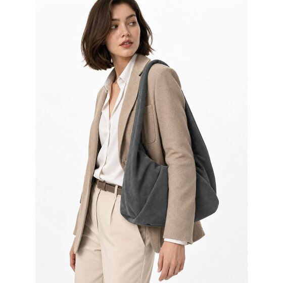 LES VISIONNAIRES Greta Essential Shoulder Bag Genuine Leather 43 cm