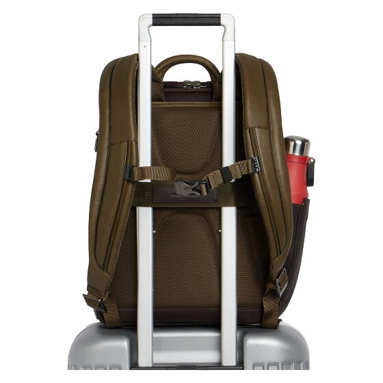 Piquadro Black Square Daypack Genuine Leather 38 cm Laptop compartment