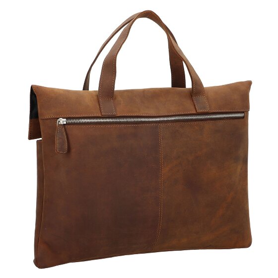 Plevier 500 series briefcase leather 42 cm laptop compartment