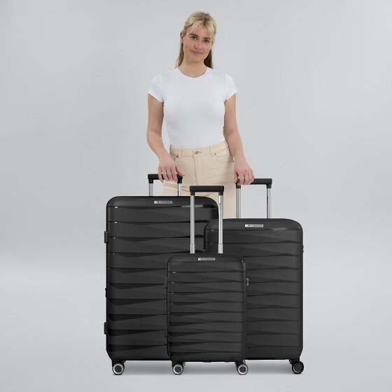 Franky London 4 wheels Suitcase set 3-piece with expansion pleat
