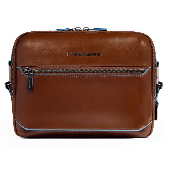 Piquadro Blue Square Shoulder bag RFID protection Leather 25 cm