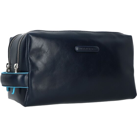 Piquadro Blue Square Toiletry bag Genuine Leather 25 cm