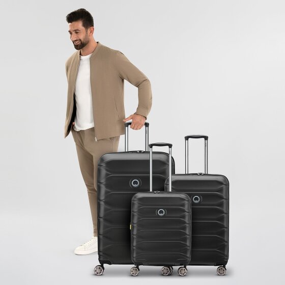 Delsey Paris Meteor 4 wheels Suitcase set 3-piece with expansion pleat