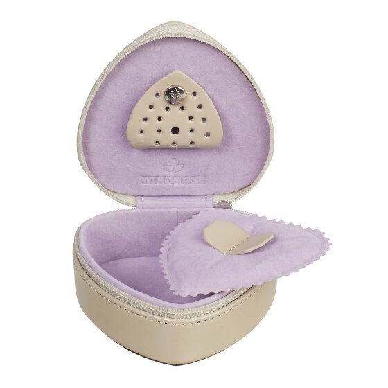 Windrose Merino Jewelry box Leather 9.5 cm