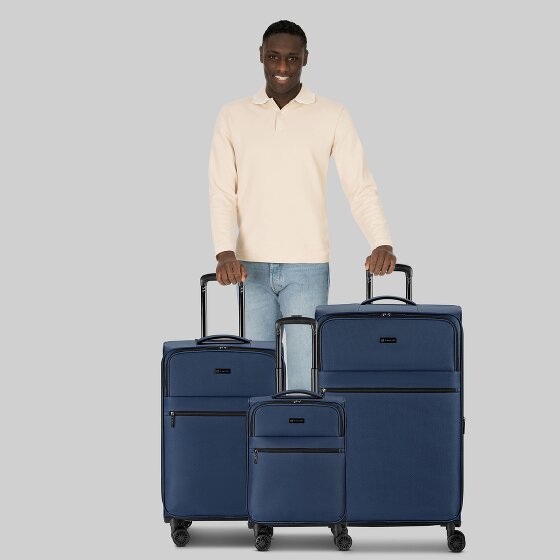 Bugatti Valencia Soft 4 wheels Suitcase set 3-piece with expansion pleat