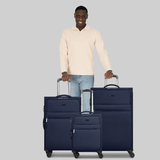 Bugatti Valencia Soft 4 wheels Suitcase set 3-piece with expansion pleat