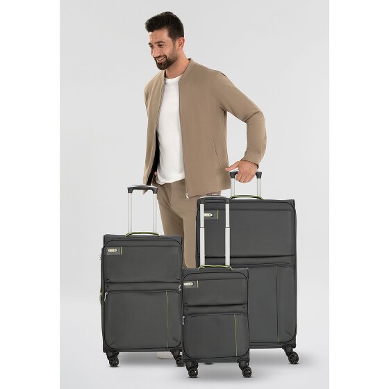 d&n Travel Line 6704 4 Roll Suitcase Set 3pcs.