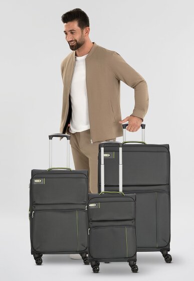 d&n Travel Line 6704 4 Roll Suitcase Set 3pcs.