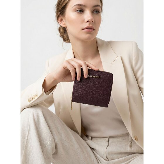 Lazarotti Bologna Leather Medium Zip-Around Wallet, Leather, 10 cm