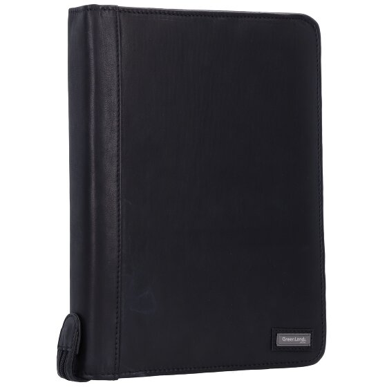 Greenland Nature Black Nappa ring folder leather 33 cm