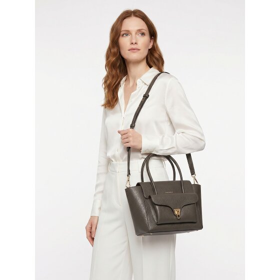Coccinelle Double Beat Shoulder Bag Genuine Leather 31 cm