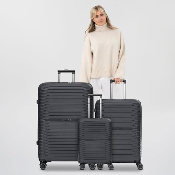 Stratic Shine 4 wheels Suitcase set 3-piece with expansion pleat