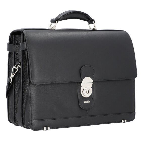 Alassio Monza briefcase leather 38 cm laptop compartment