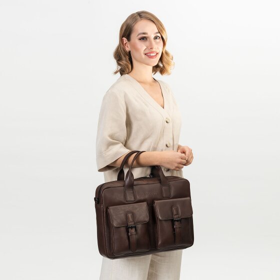 Farmhood Memphis Briefcase Leather 39 cm Laptop compartment Farmhood Memphis Briefcase Leather 39 cm Laptop compartment