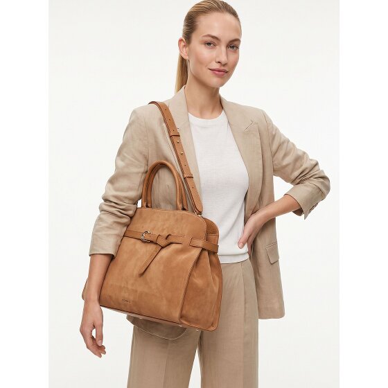 Coccinelle Sabine Suede Handbag Genuine Leather 43 cm