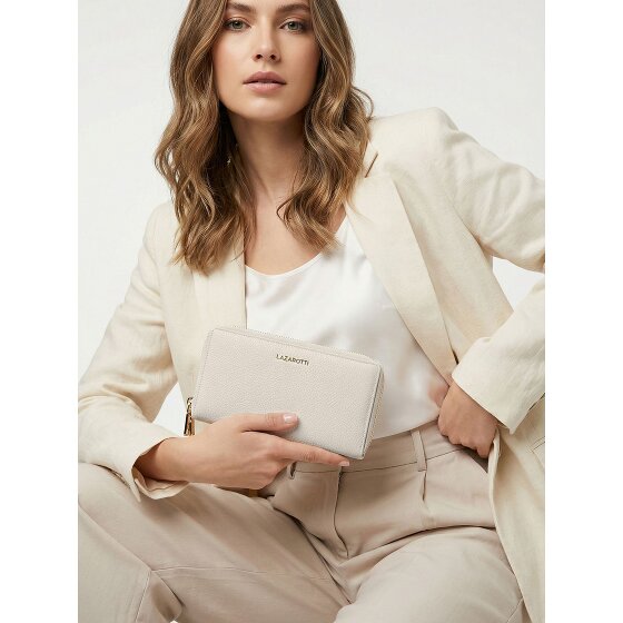 Lazarotti Bologna Leather XL Double Zip-Around Wallet RFID Leather 20 cm