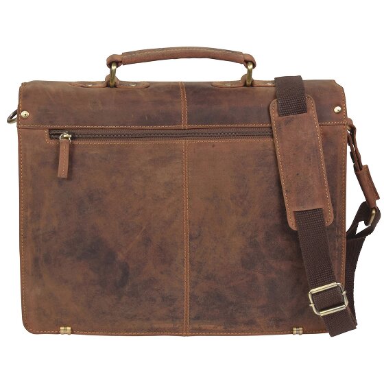 Greenburry Vintage briefcase leather 38 cm with 2 main compartments