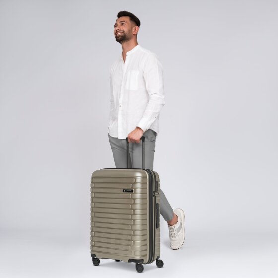 Pactastic Collection 04 THE MEDIUM + 4 wheels Trolley M 66 cm with expansion pleat