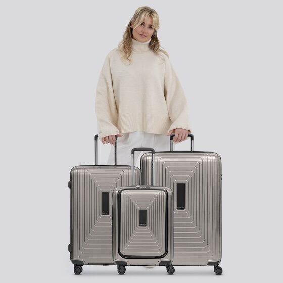 Redolz Essentials 14 4 wheels Suitcase set 3-piece with expansion pleat