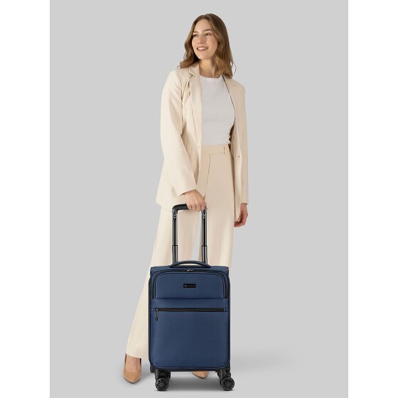 Bugatti Valencia Soft 4 wheels Cabin trolley S 55 cm with expansion pleat