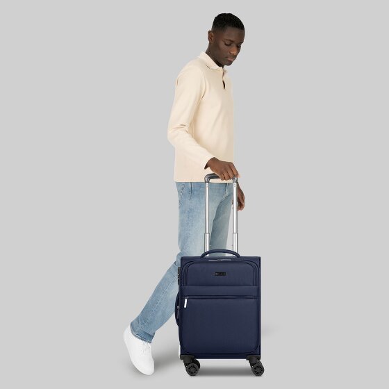 Bugatti Valencia Soft 4 wheels Cabin trolley S 55 cm with expansion pleat