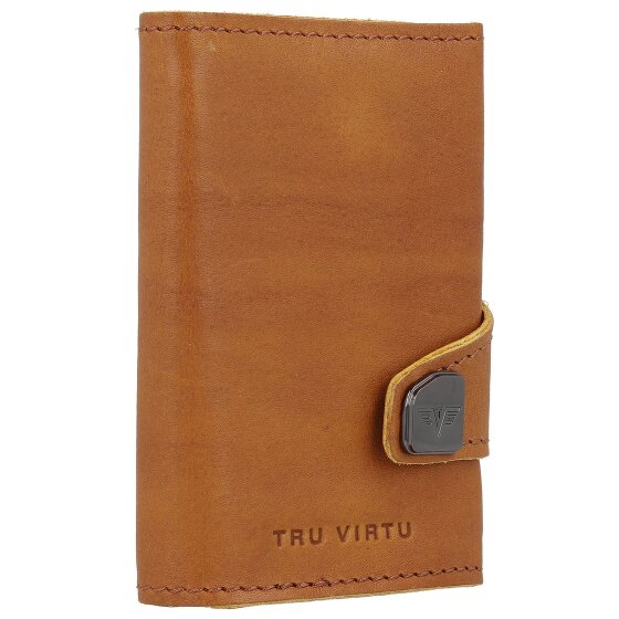 Tru Virtu Click & Slide Natural Credit card case Leather 7 cm