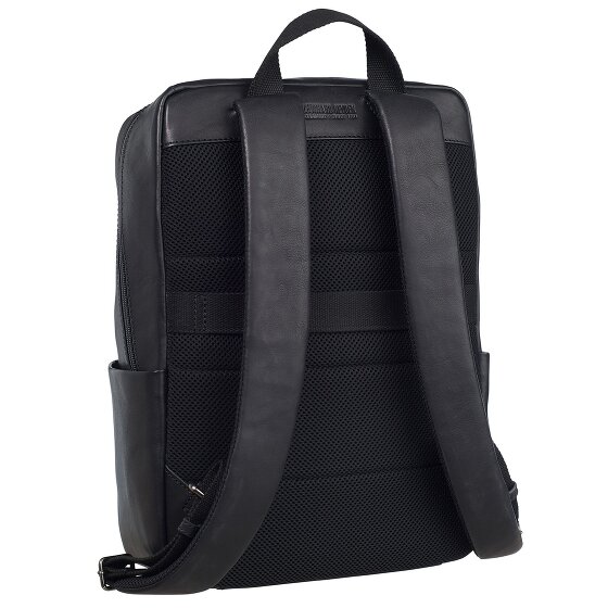 Leonhard Heyden Hamburg backpack leather 40 cm laptop compartment