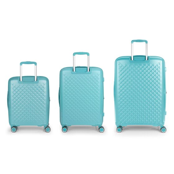 Gabol Queens 4 wheels Suitcase set 3-piece with expansion pleat