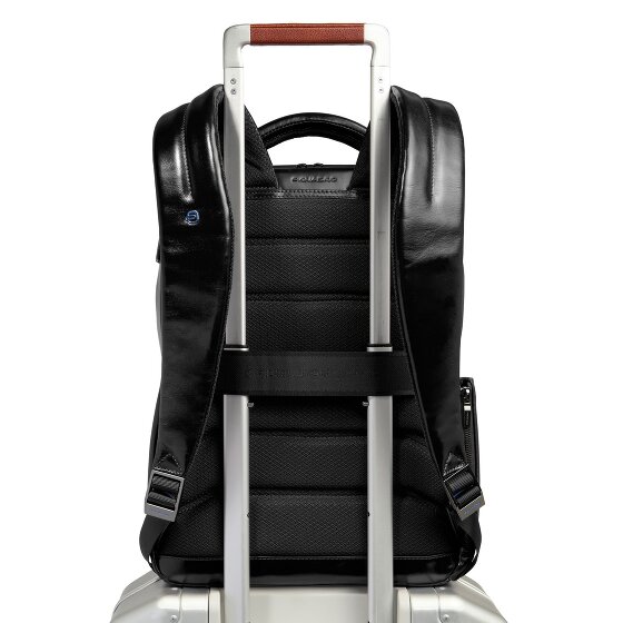 Piquadro Blue Square Daypack Leather 29 cm Laptop compartment