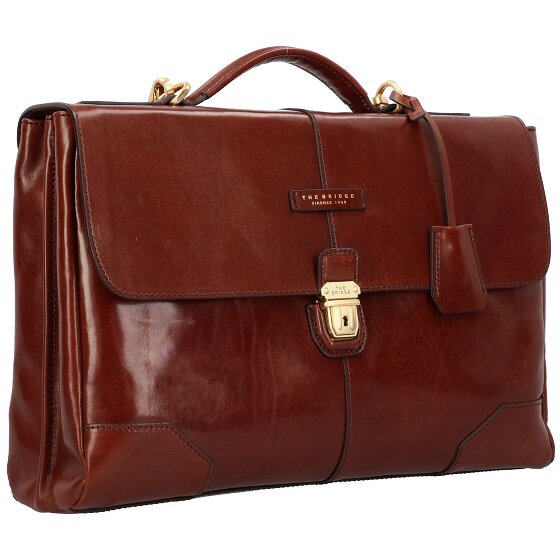 The Bridge Vespucci briefcase leather 40 cm laptop compartment