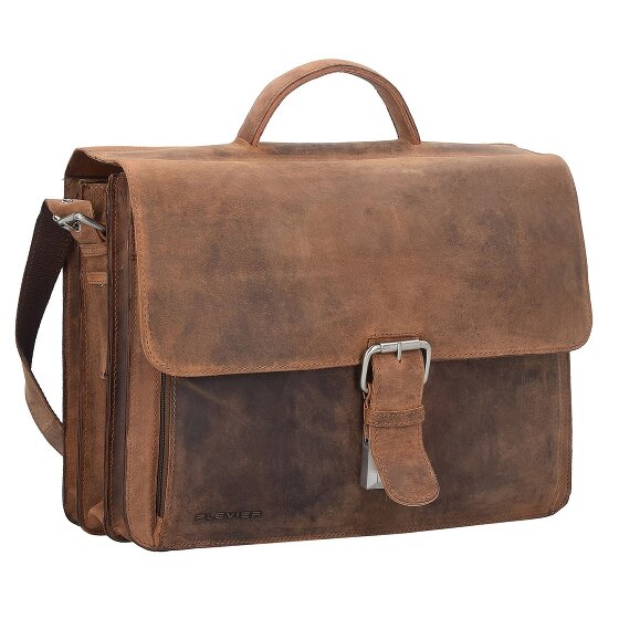 Plevier Retro Newton Briefcase Leather 41 cm Laptop compartment