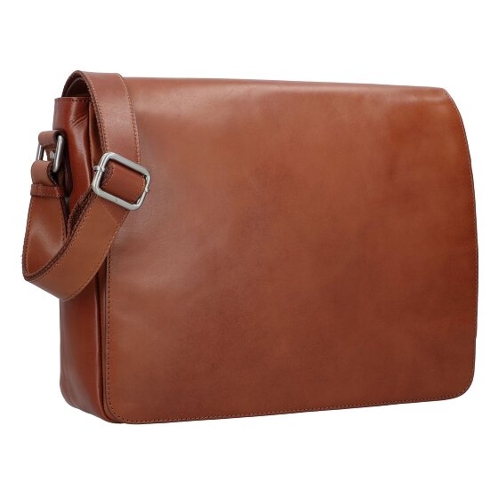 Leonhard Heyden Cambridge Messenger leather 38 cm laptop compartment