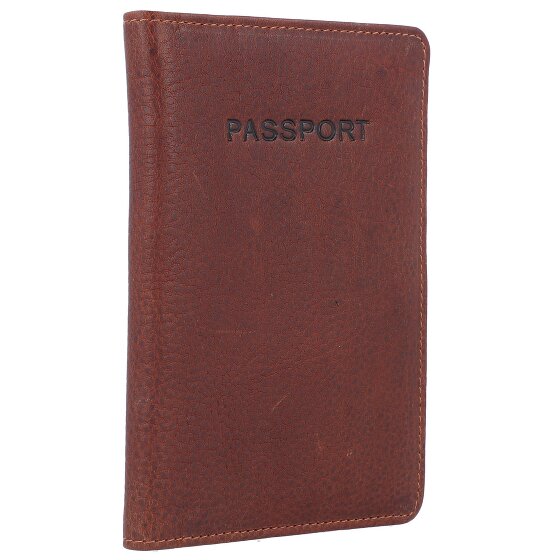 Burkely Antique Avery passport case RFID leather 10 cm